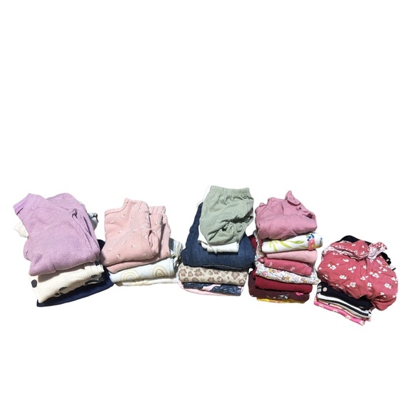 Baby Girl Clothing Lot 25+ Pc 3–9 Month Sleepers Rompers Pants Tops Mixed Brands - Picture 8 of 11